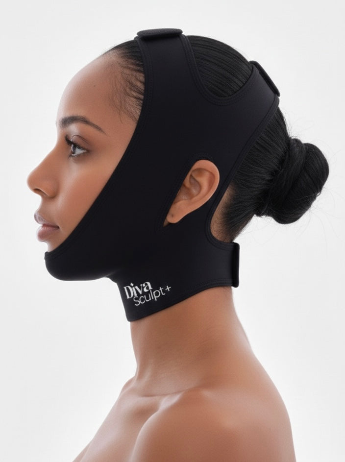 Gaine Mentonnière Post-Opératoire Avec Coussinet de Confort Intégré